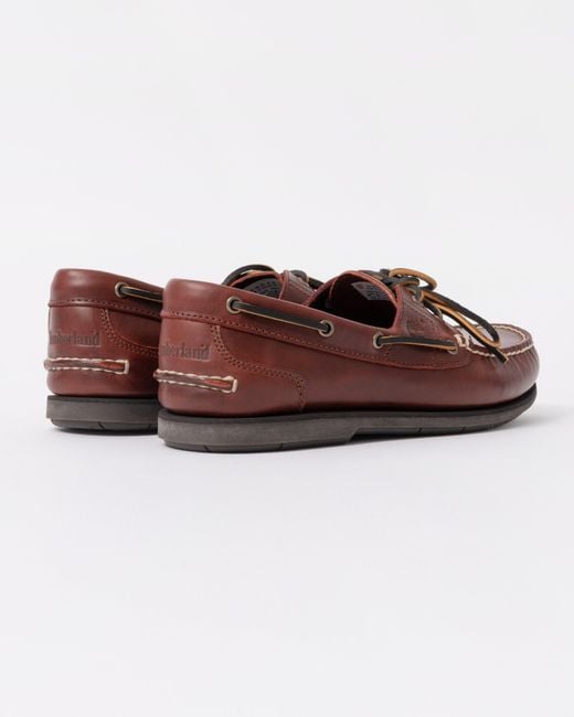 Timberland Brown Classic 2-Eye Leather Boat Shoe for men