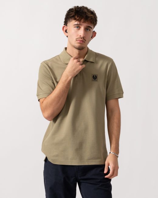 Belstaff Natural Short Sleeved Polo for men