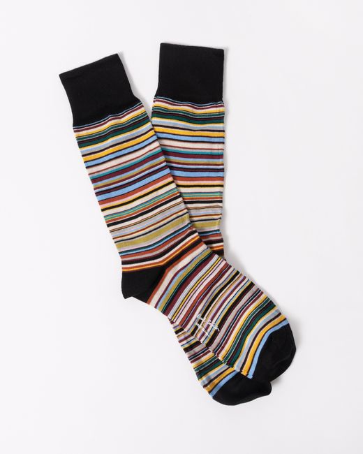 Paul Smith Black 3-Pack Socks With Signature Logo for men
