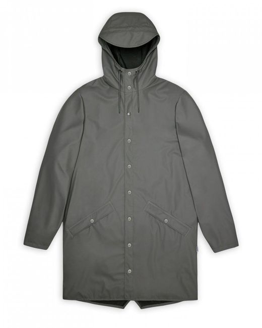 Rains Gray Long Jacket