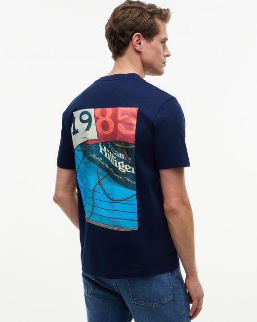Tommy Hilfiger Blue Nautical Back Photo T-Shirt for men