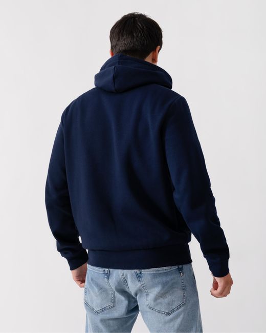 Lacoste Blue Fleece Full-Zip Hoodie for men