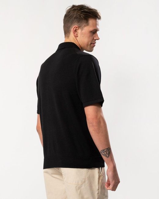 Paul Smith Black Ps Short Sleeve Zip Polo for men