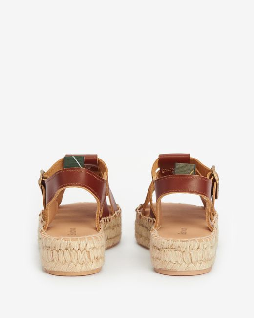 Barbour Brown Paloma Platform Espadrille