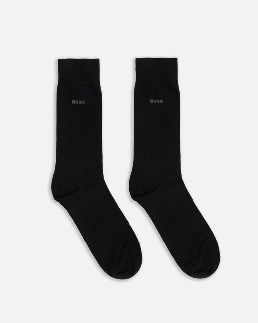 Boss Black Monogram 2 Pack Regular Length Cotton Blend Socks for men