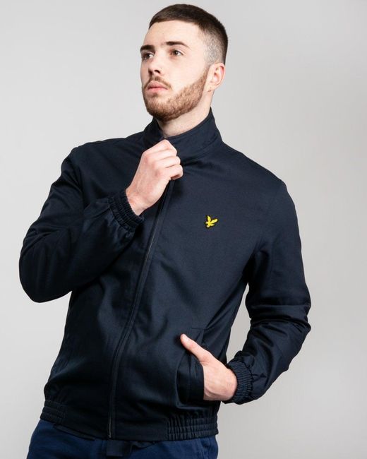 Lyle & Scott Blue Lyle & Scott Harrington Bomber Jacket for men