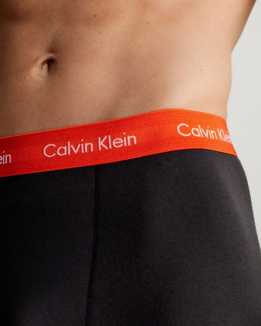 Calvin Klein Black Cotton Stretch Trunk 3 Pack for men