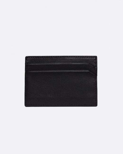 HUGO Black Tibby Nappa Leather Card Holder With Stacked Logo for men