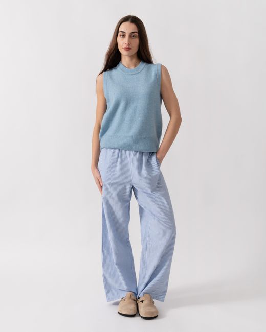 Joules Blue Holly Crew Neck Knit Tank Top