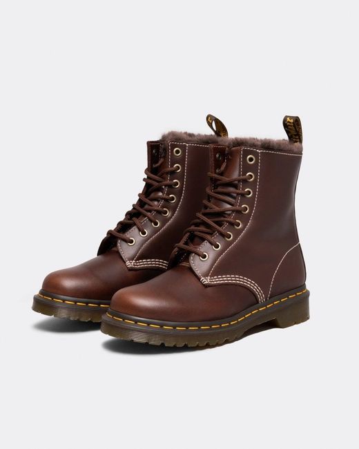 Dr. Martens 1460 Serena Classic Pull Up Boots in Brown | Lyst Canada