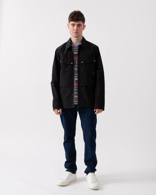 Paul Smith Black Ps Unlined Zip Overshirt for men