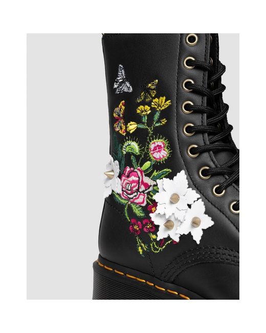 Dr. Martens Leather 1490 Nappa Bloom Boots in Black - Save 43% | Lyst