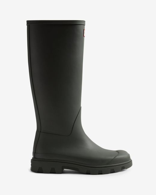 Hunter Black Downpour Tall Rubber Wellington Boots