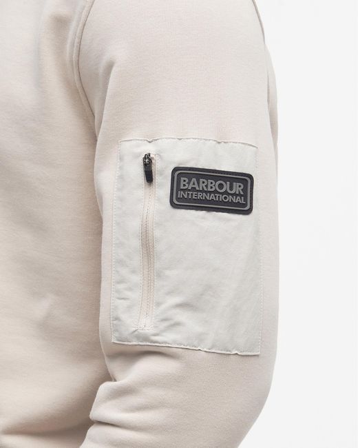 Barbour White Grip Crew Neck Sweatshirt for men