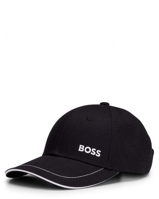 Boss Black Cap-1 Cotton-Twill Cap With Logo Detail Nos for men