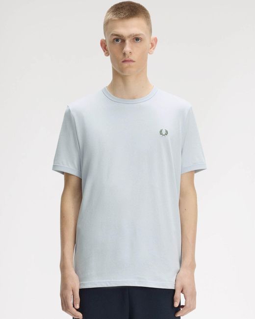 Fred Perry Blue Ringer T-Shirt for men