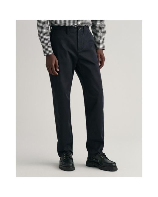 Gant Blue Regular Fit Twill Chinos for men