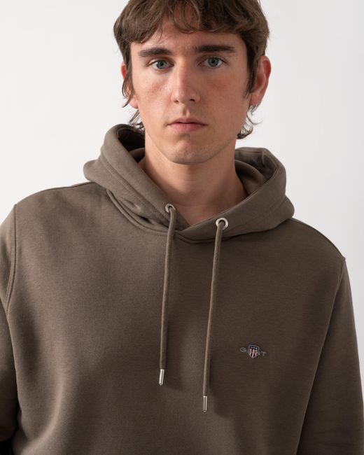 Gant Green Regular Fit Shield Logo Pullover Hoodie for men