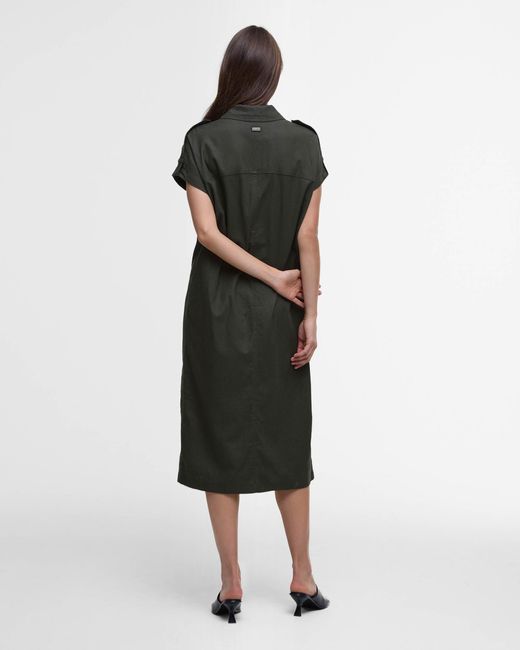 Barbour Black Harlow Midi Dress