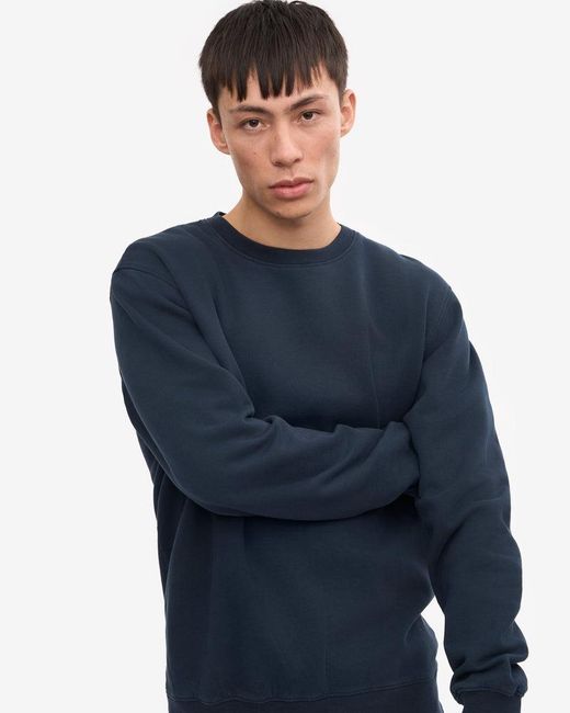COLORFUL STANDARD Blue Classic Organic Crew Neck Sweatshirt for men