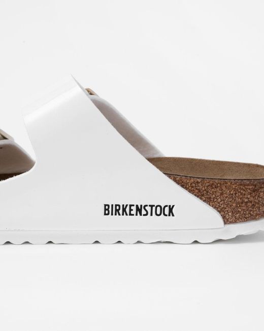 Birkenstock White Arizona Birko-Flor Sandals, Size: Uk 5.5
