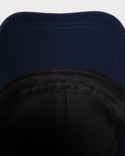 Paul Smith Blue Ps Cotton Zebra Logo Baseball Cap for men