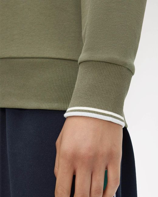 Fred Perry Green Crew Neck Sweatshirt for men