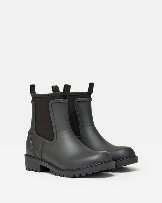 Joules Black Oakfield Short Wellies