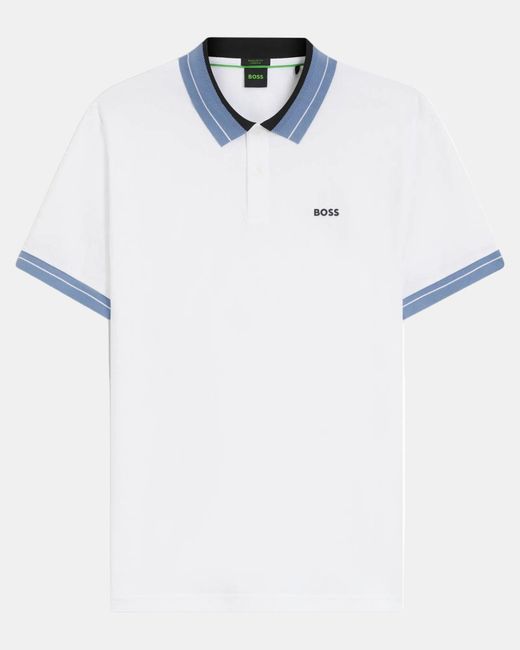 Boss White Pl_Member Short Sleeve Polo Shirt for men
