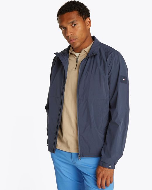 Tommy Hilfiger Blue Branded Blouson Jacket for men