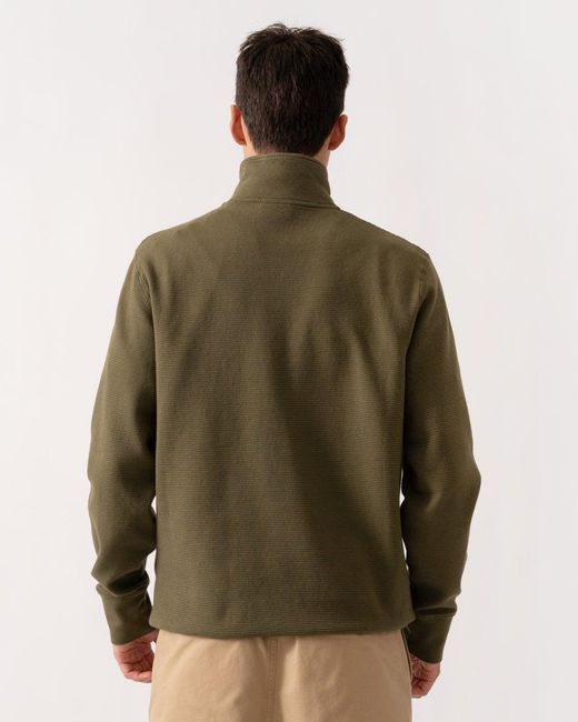 Gant Green Texture Half-Zip Sweatshirt for men