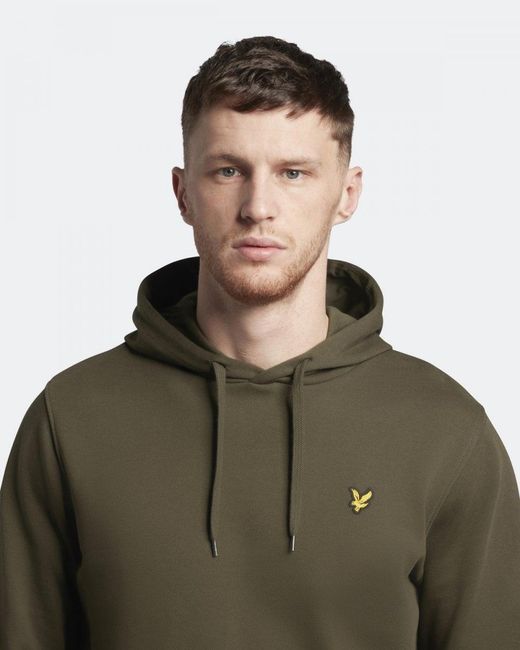 Lyle & Scott Green Pullover Hoodie Size: S for men