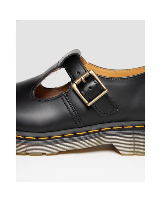 Dr. Martens Leather Polley Smooth Mary Jane Shoes in Black | Lyst