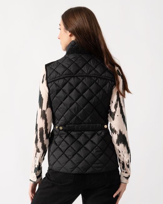 Joules Black Braemar Luxe Quilted Gilet
