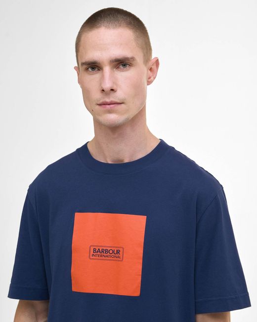 Barbour Blue Mass Graphic T-Shirt for men