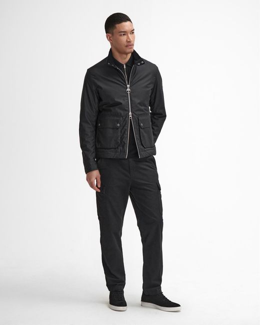 Barbour Black Lutlaw Harrington Wax Jacket Size: M for men
