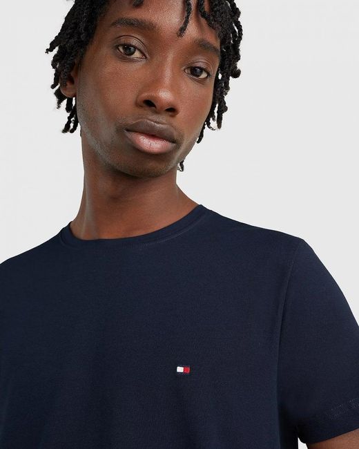 Tommy Hilfiger Blue Core Stretch Slim C-Neck T-Shirt for men