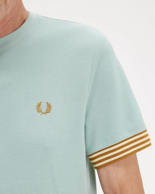 Fred Perry Green Striped Cuff for men