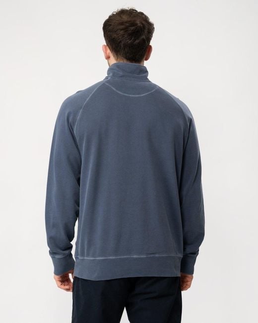 Gant Blue Sunfaded Half Zip Sweatshirt for men