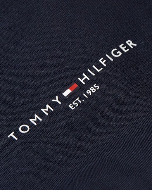 Tommy Hilfiger Blue Tommy Logo Tipped T-Shirt for men