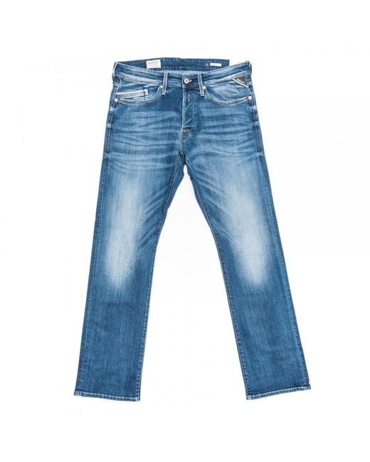 Replay Blue Waitom Regular Fit Mens Jeans M983 .000.573 for men
