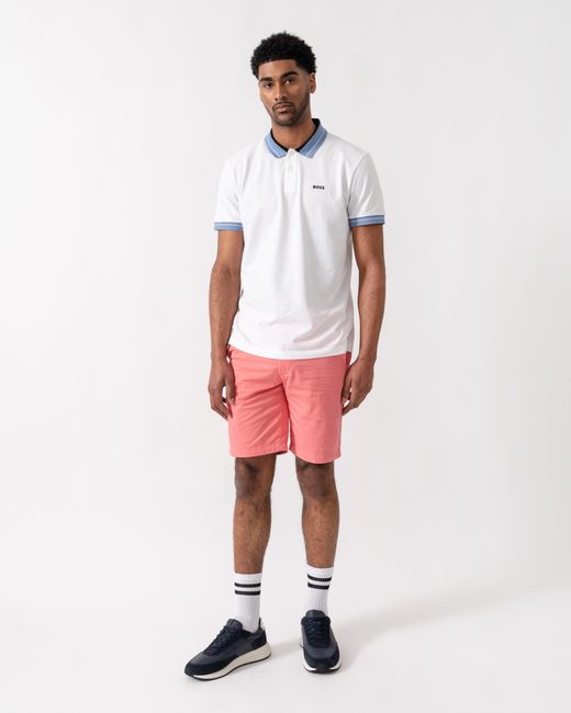 Boss White Pl_Member Short Sleeve Polo Shirt for men