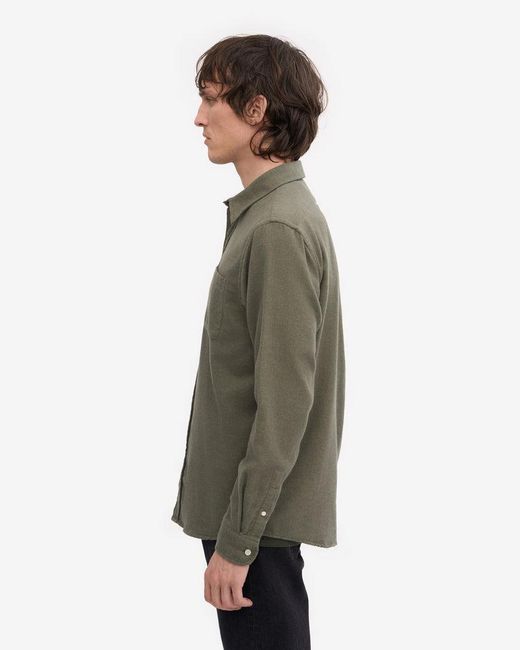 COLORFUL STANDARD Green Organic Flannel Shirt for men