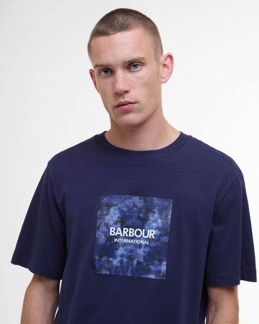 Barbour Blue Camo Ikat T-Shirt for men