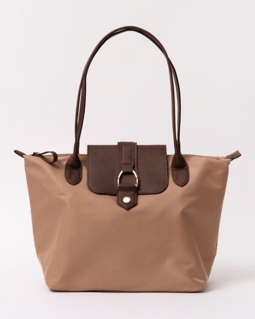 Joules Brown Edie Nylon Tote Bag