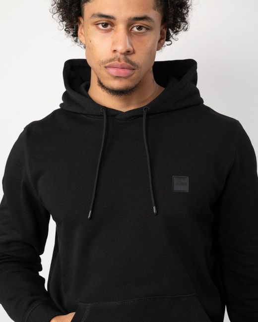 Boss Black Wetalk Pullover Hoodie With Logo Patch Nos for men