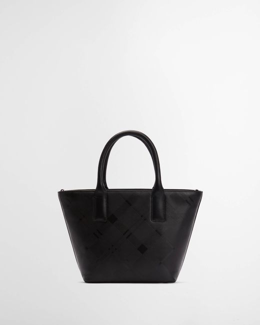 Barbour Black Birch Deboss Leather Tote Bag