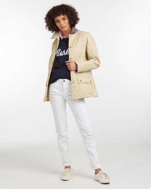 Barbour Natural Summer Beadnell Quilted Jacket