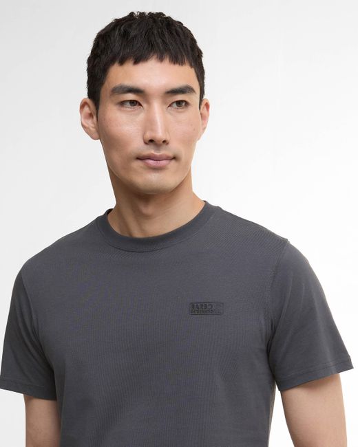 Barbour Gray Small Logo T-Shirt for men