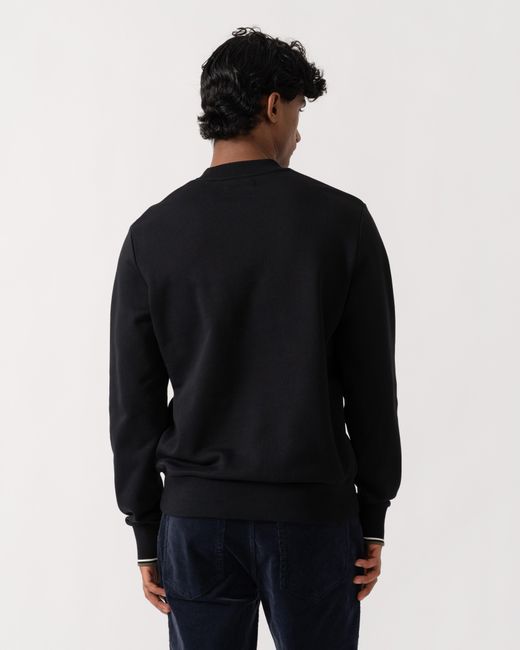 Fred Perry Black Crew Neck Sweatshirt for men